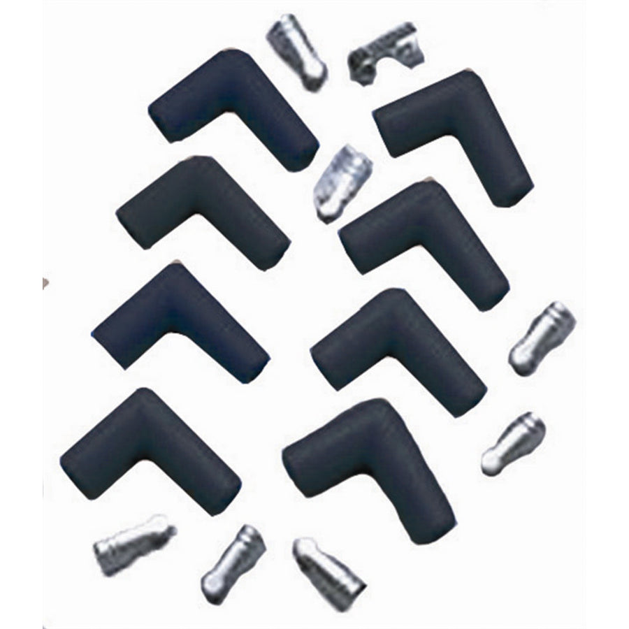 Taylor Cable Products Spark Plug Boot/Terminal Kit 8 mm Black 90 Degree - Set of 8