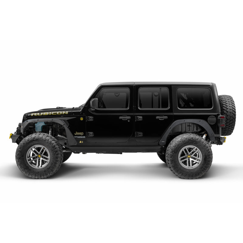 Bushwacker Trail Armor Fender Delete - Plastic - Black - Jeep Wrangler JLU 2018-21 - (Set of 4)