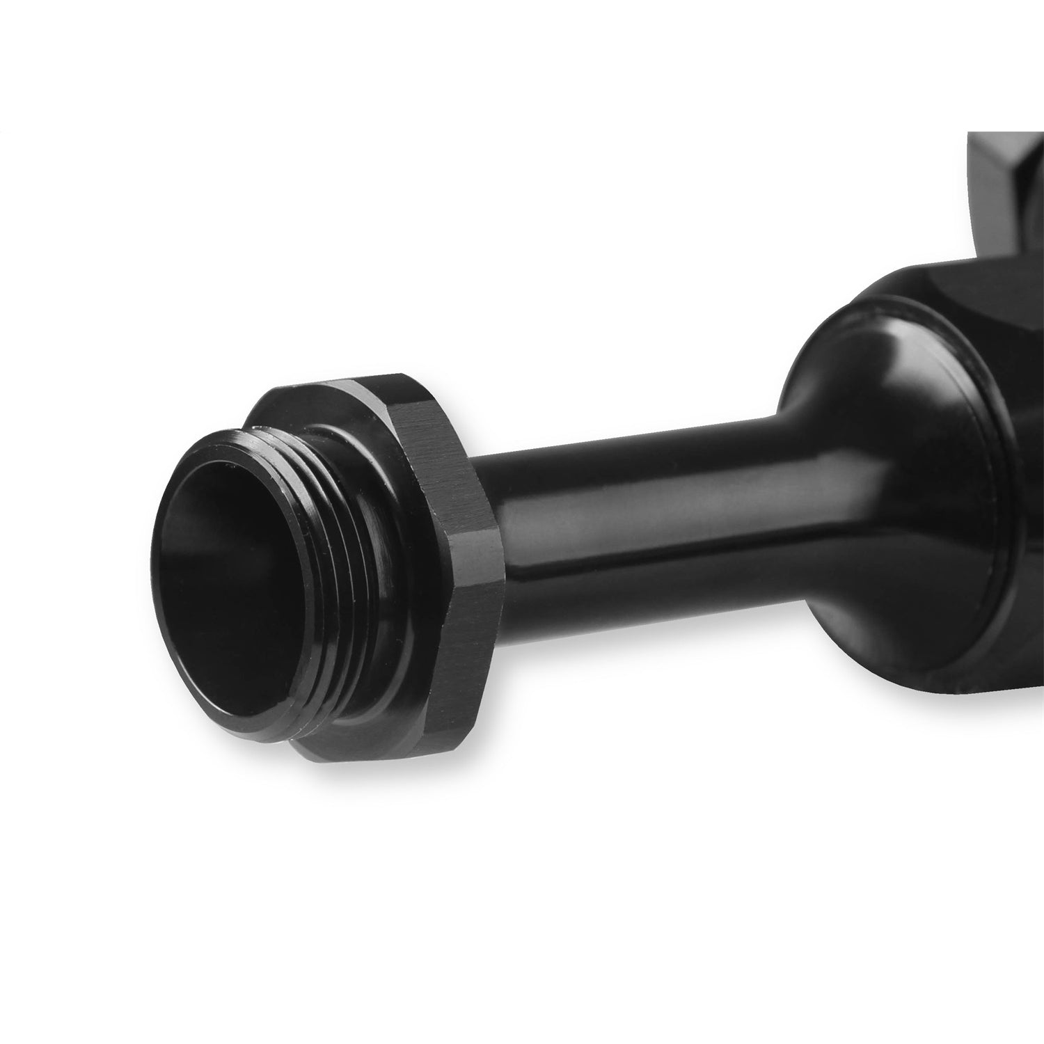 Earl's #-08 AN Adjustable Fuel Log - Billet Aluminum Black