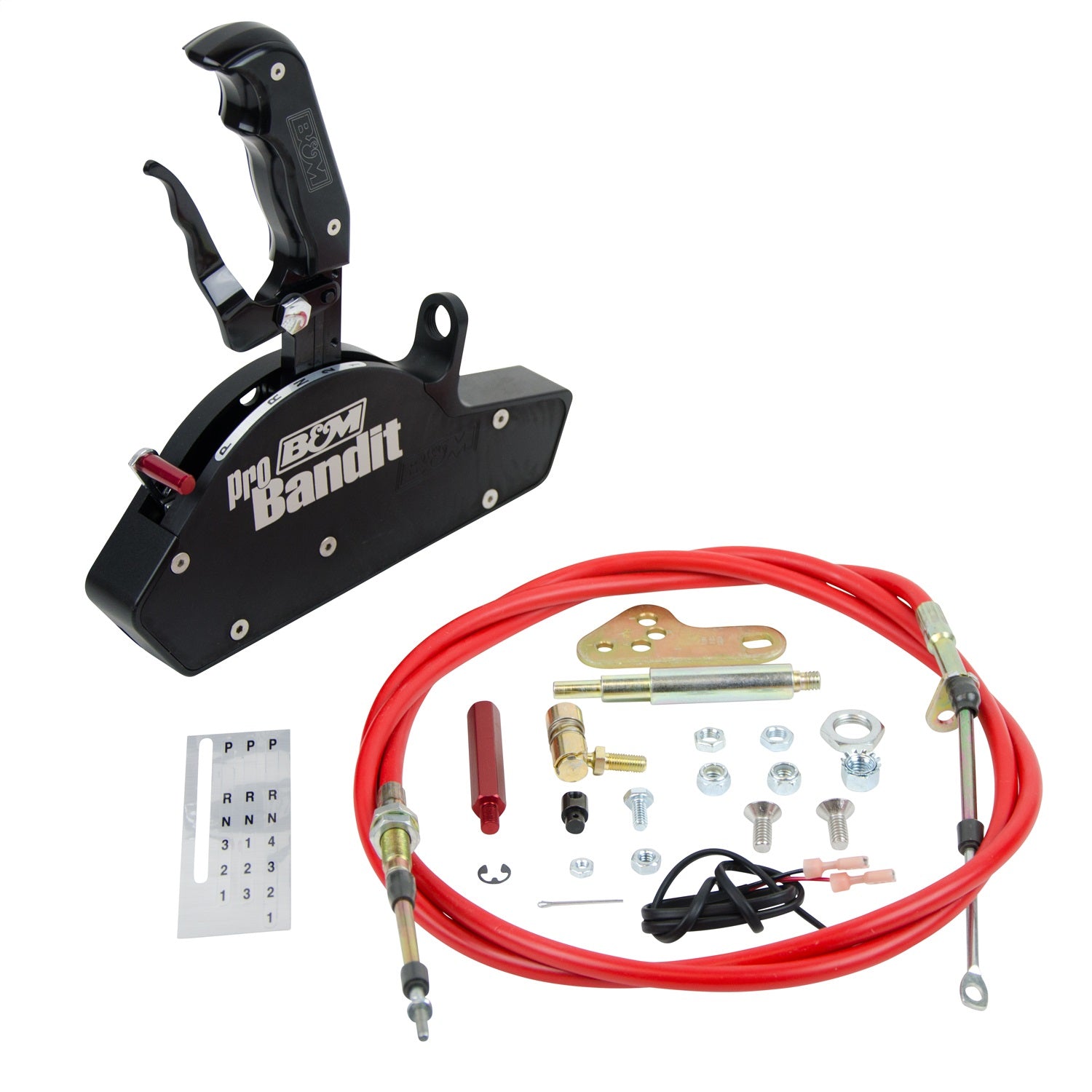 B&M Stealth Pro Bandit Shifter Automatic Floor Mount Forward/Reverse Pattern - 8 ft Cable