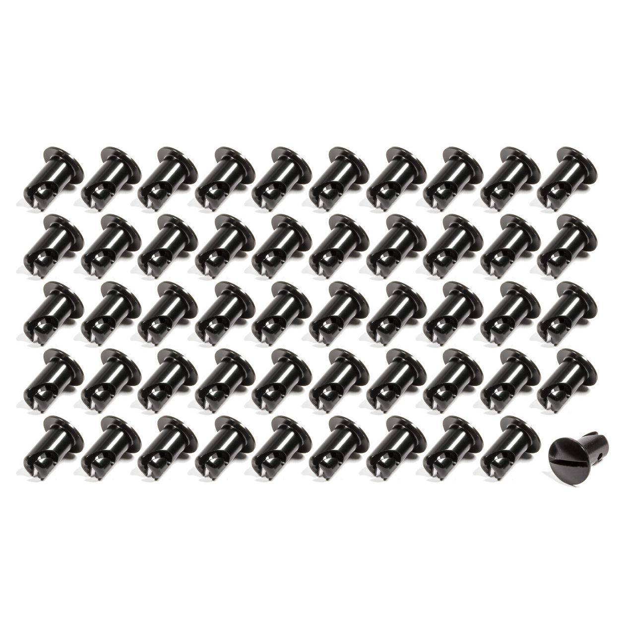 Triple X Oval Head Button Alum .500 Long - 50 Pack - Black