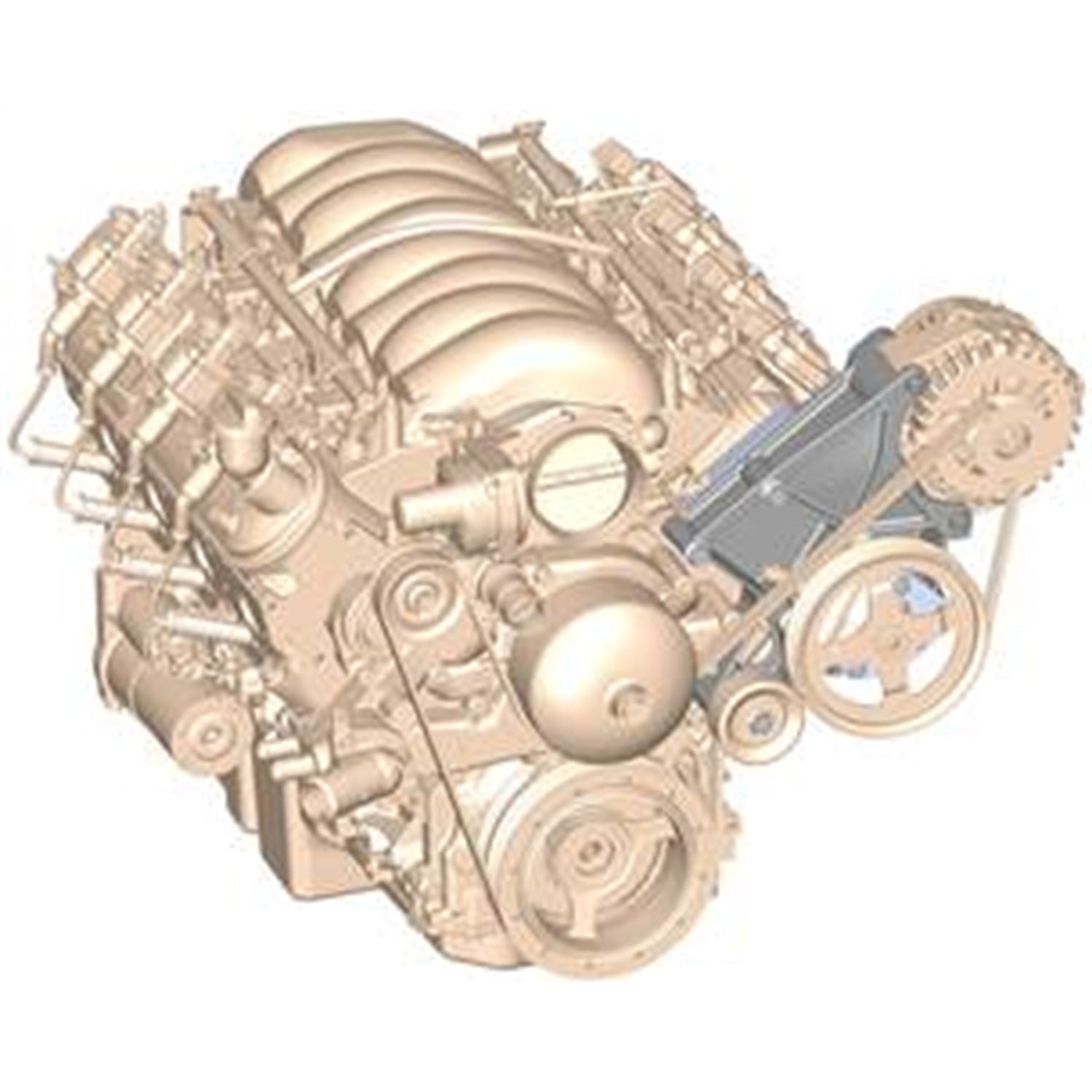 Holley LS Accessory Drive Bracket-Driver's Side Power Steering & Alt Bracket-w/o A/C or using factory A/C bracket