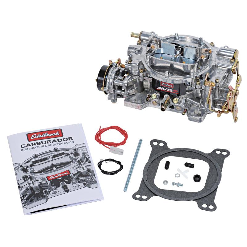 Edelbrock AVS2 650 CFM 4-Barrel Carburetor - Square Bore - Electric Choke - Mechanical Secondary - Single Inlet - Satin
