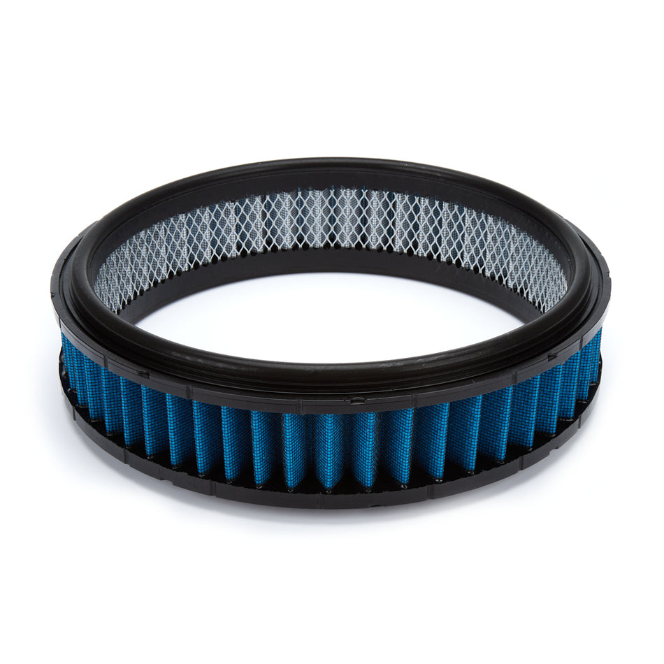 Walker Classic Profile Round Air Filter Element - 14 in Diameter - 3 in Tall - Dry - Synthetic - Blue