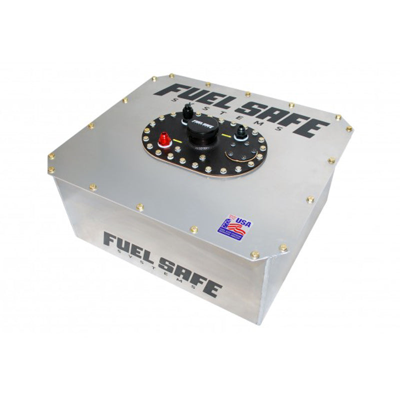 Fuel Safe Sportsman Fuel Cell - 17 Gallon - 20-1/8 in Wide x 17-1/8 in Deep - 12-3/4 in Tall - 8 AN Male Outlet/Return/Vent - Foam