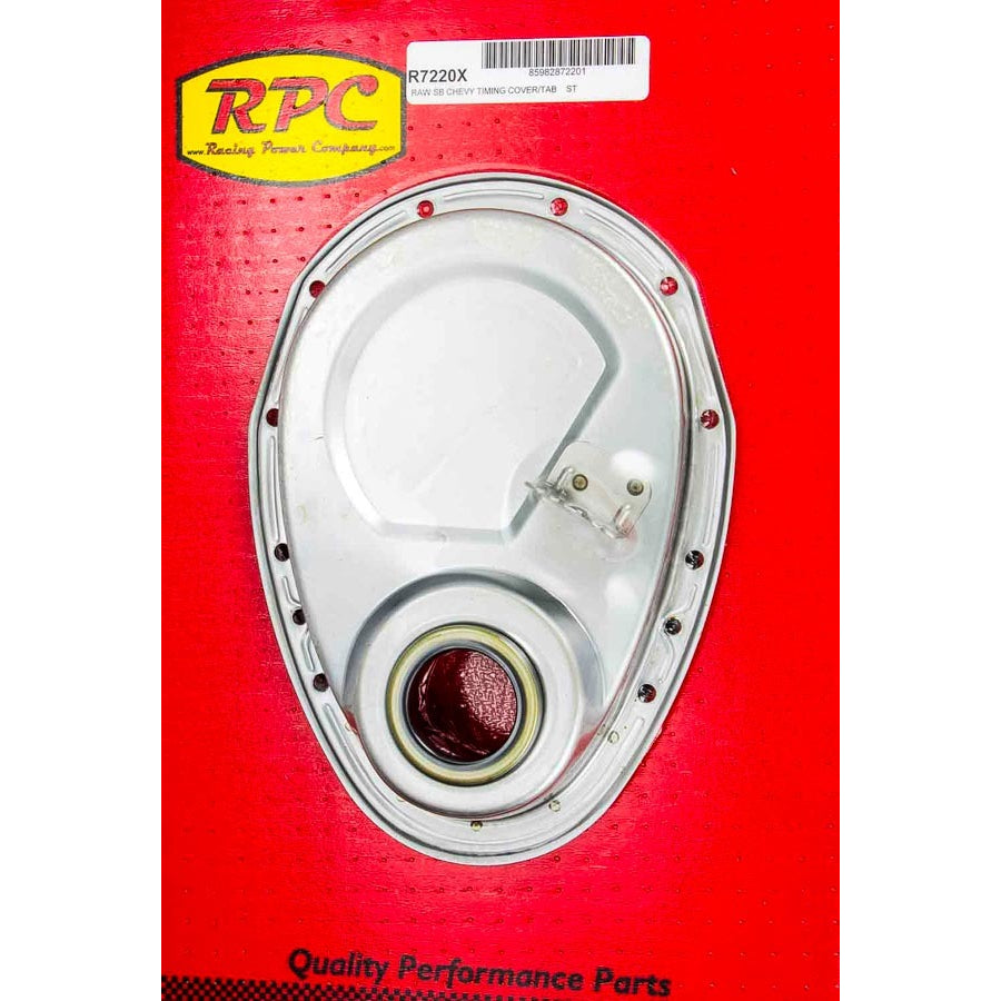 Racing Power Co-Packaged SBC Raw Timing Cover w/Tab
