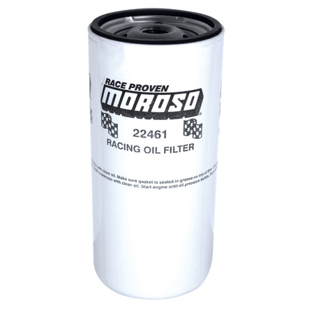 Moroso Chevy Racing Oil Filter - Chevy and Others Where Space Allows - 2 Quart Capacity - 13/16" -16 UNF Thread