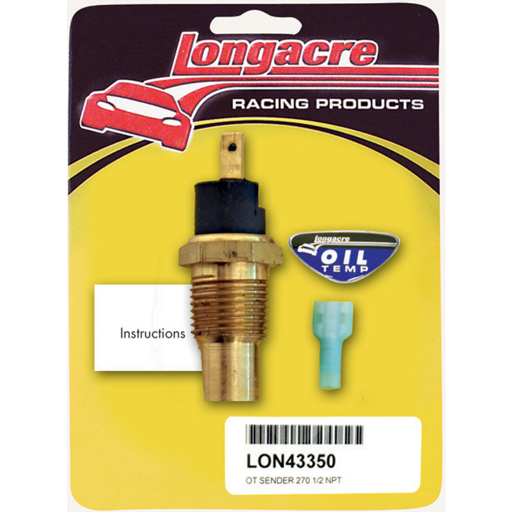 Longacre 270º Oil Temp 1/2" NPT Sender
