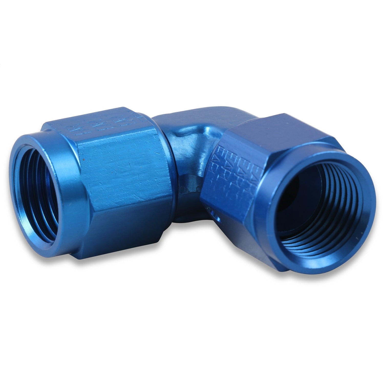 Earl's Aluminum 90 Low Profile Female AN Swivel to Female AN Swivel Adapter -06 AN
