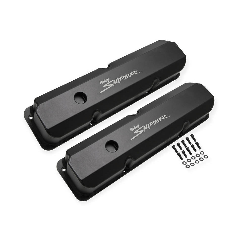 Sniper Fabricated Aluminum Valve Cover - Ford FE - Black Finish