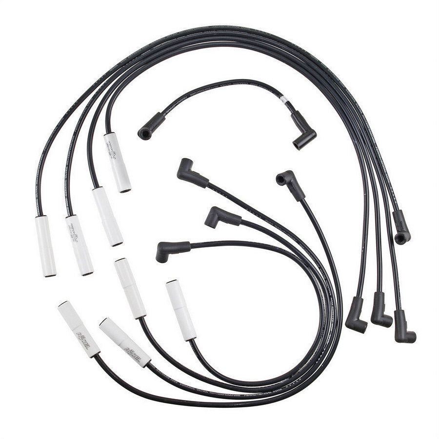 ACCEL Extreme 9000 Ceramic Spiral Core 8 mm Spark Plug Wire Set - Black - Factory Style Ceramic Plug Boots - Big Block Chevy