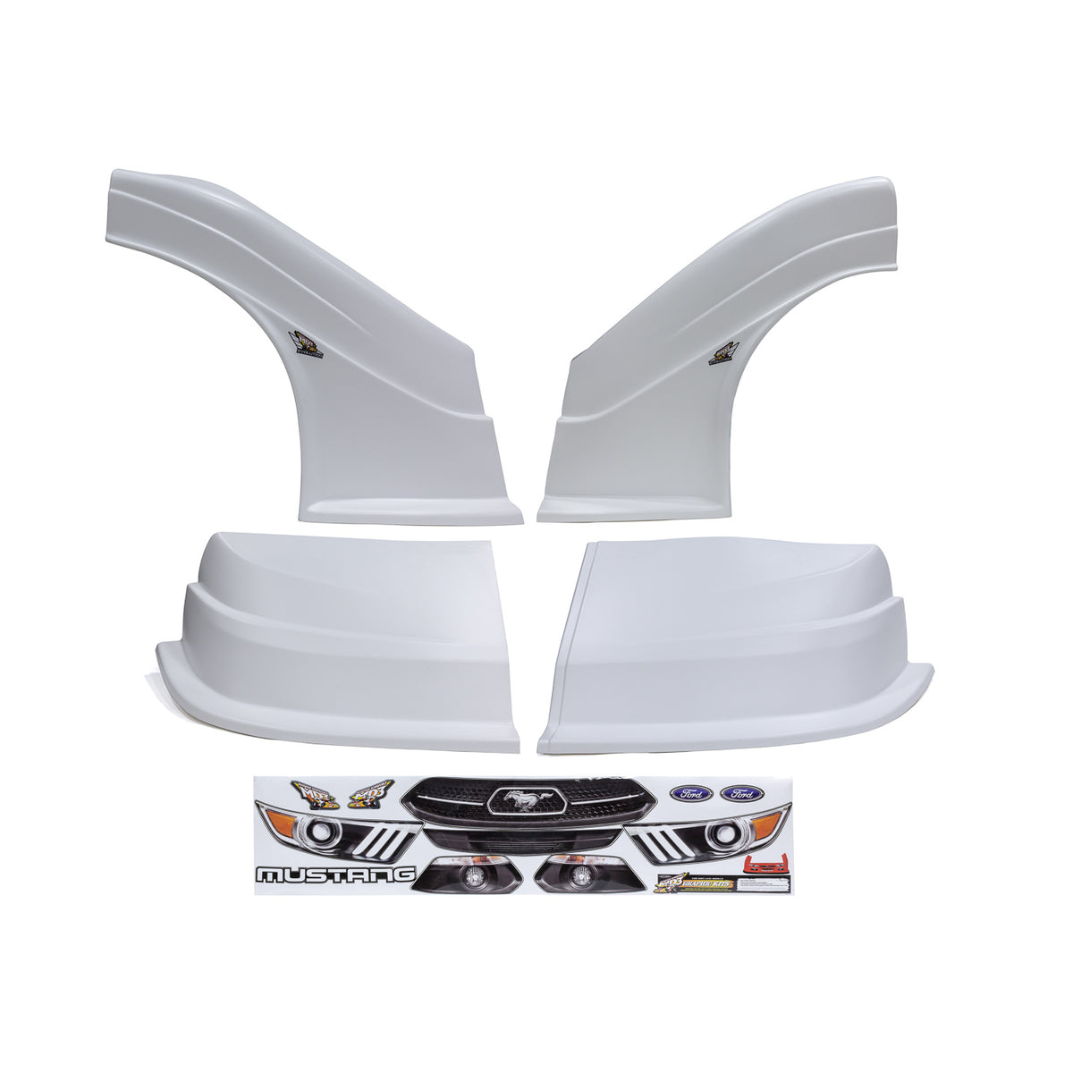 Fivestar MD3 Evolution Nose and Fender Combo Kit - Mustang - White (Flat RS Fender)