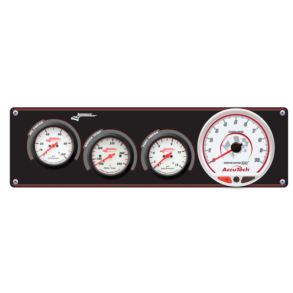 Longacre AccuTech Sportsman Gauge Panel - OP / WT / FP / Tach