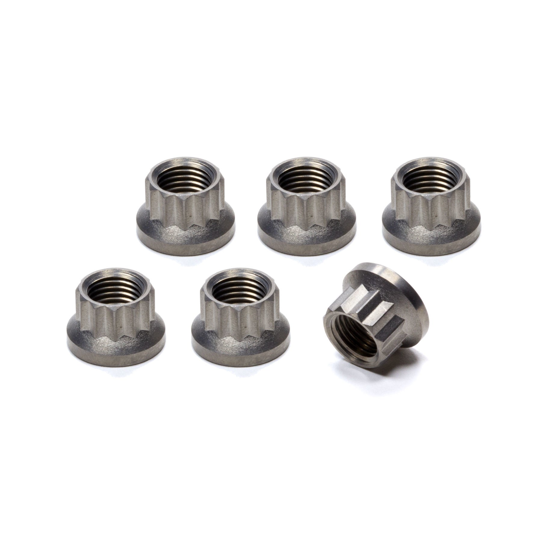 King Torque Tube Nut Set 12-Point Titanium 6 Pack