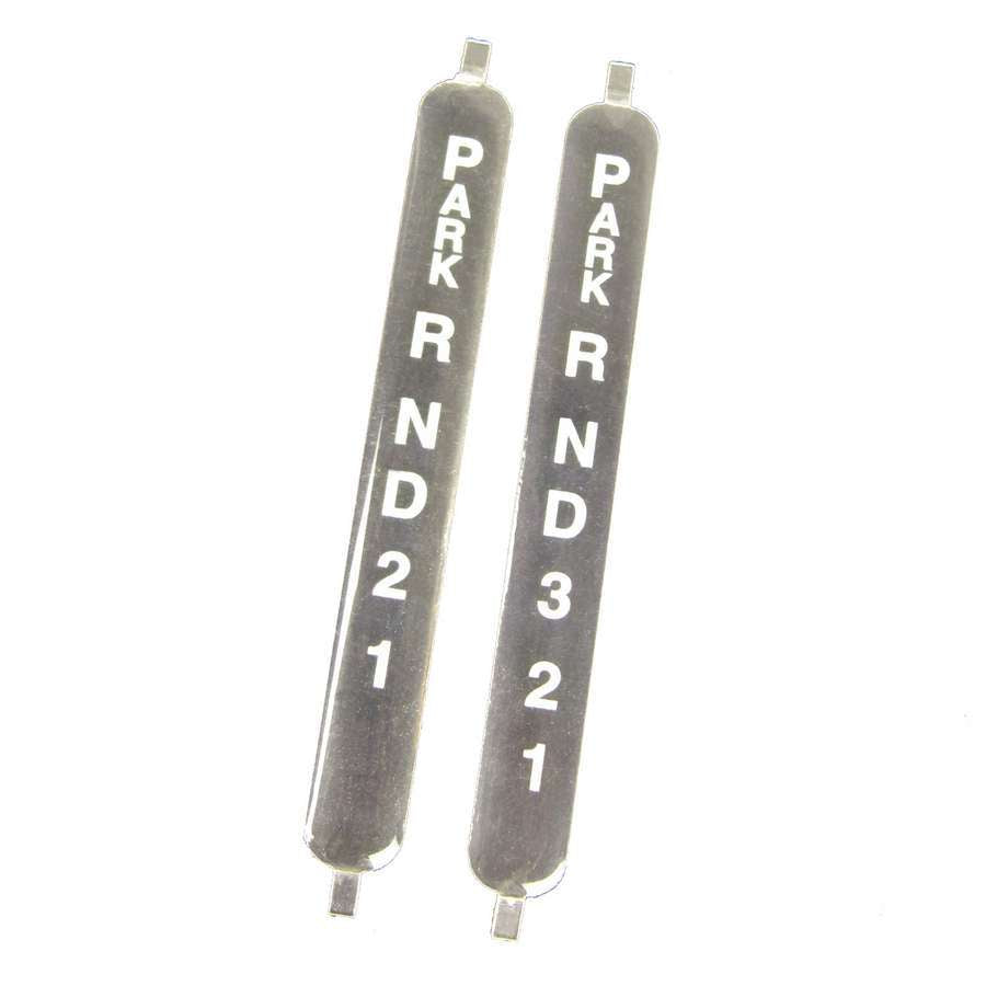 B&M Shift Indicator Window - Clear - White Lettering - B&M Quicksilver Shifters - Pair