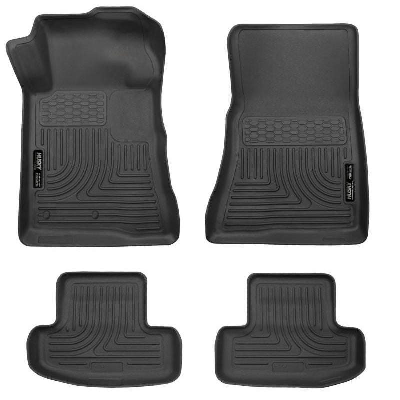 Husky Liners Front/2nd Seat Floor Liner Weatherbeater Plastic Black - Ford Mustang 2010-14