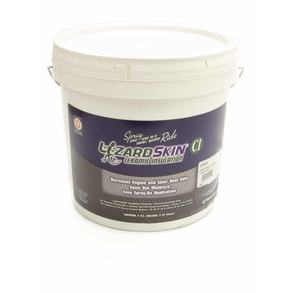 LizardSkin Spray On Heat Barrier 500 Degree Fahrenheit Maximum Ceramic White - 2 gal Bucket