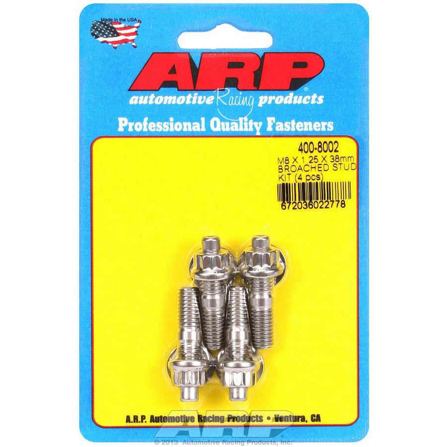 ARP Stainless Steel Stud Kit - (4) M8 x 1.25" x 38mm