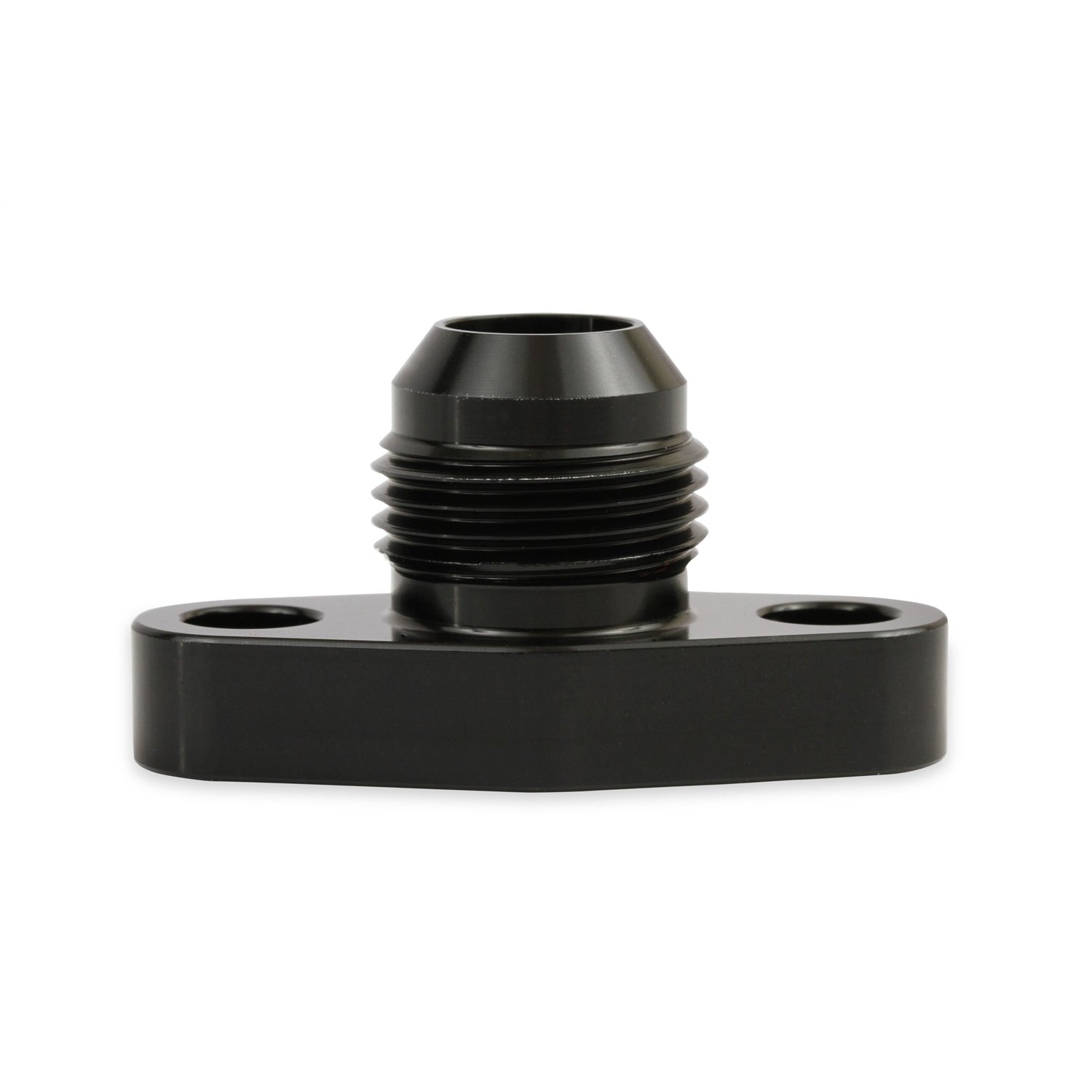 Earl's Turbo Fitting - Adapter - Straight - Oil Pan Drain Flange to 10 AN Male - Aluminum - Black - T25/T28/T30/2024 Turbos