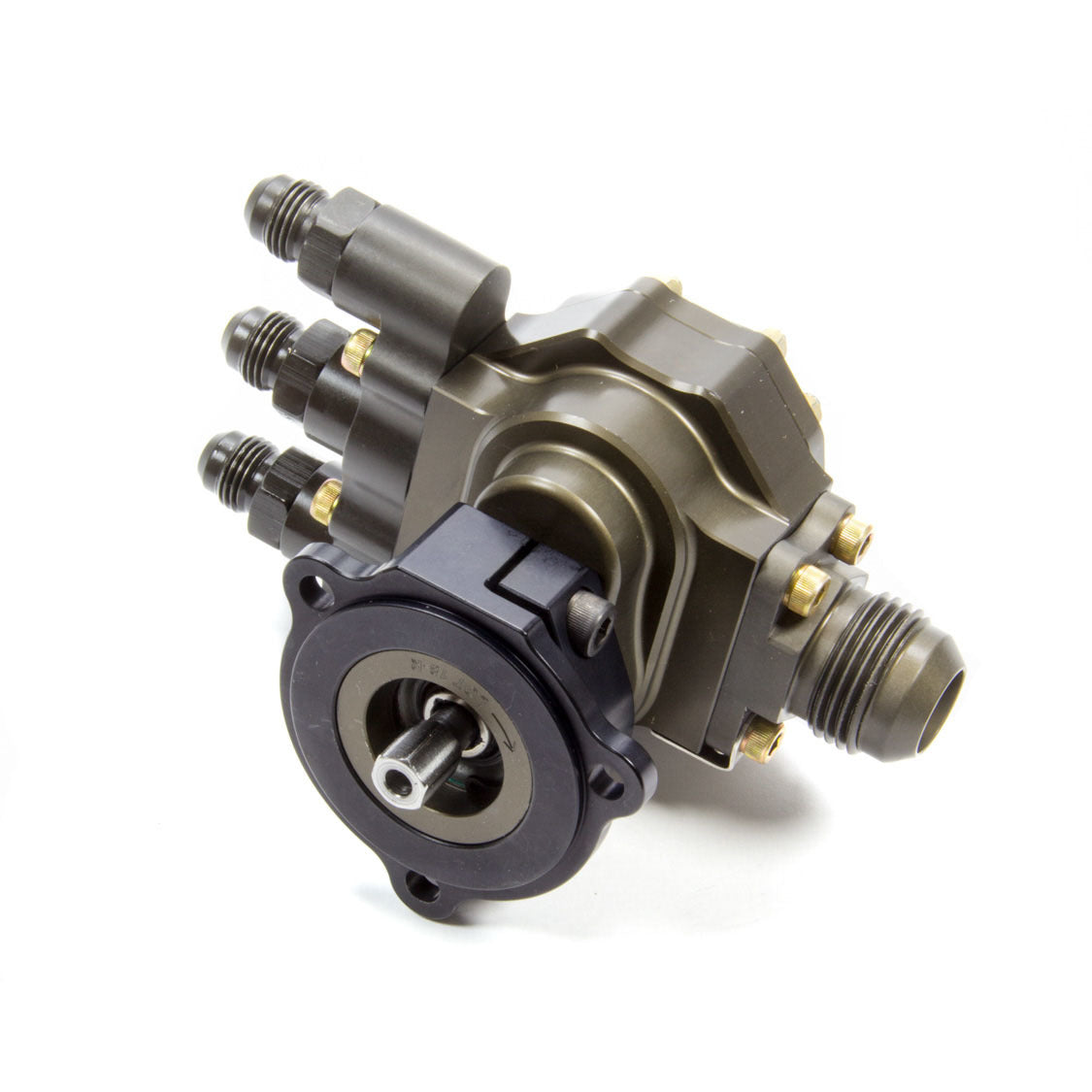 Kinsler Fuel Injection Tough Pump 500 Hex Driven Fuel Pump Inline 12 AN Male Inlet Three 6 AN Male Outlets - Aluminum