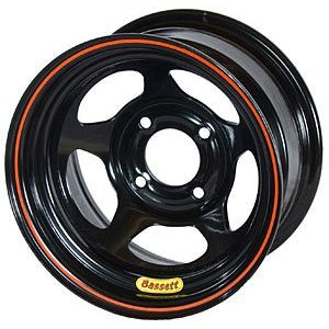 Bassett Racing Wheels 13x8 4x4.25" 4" BS Black