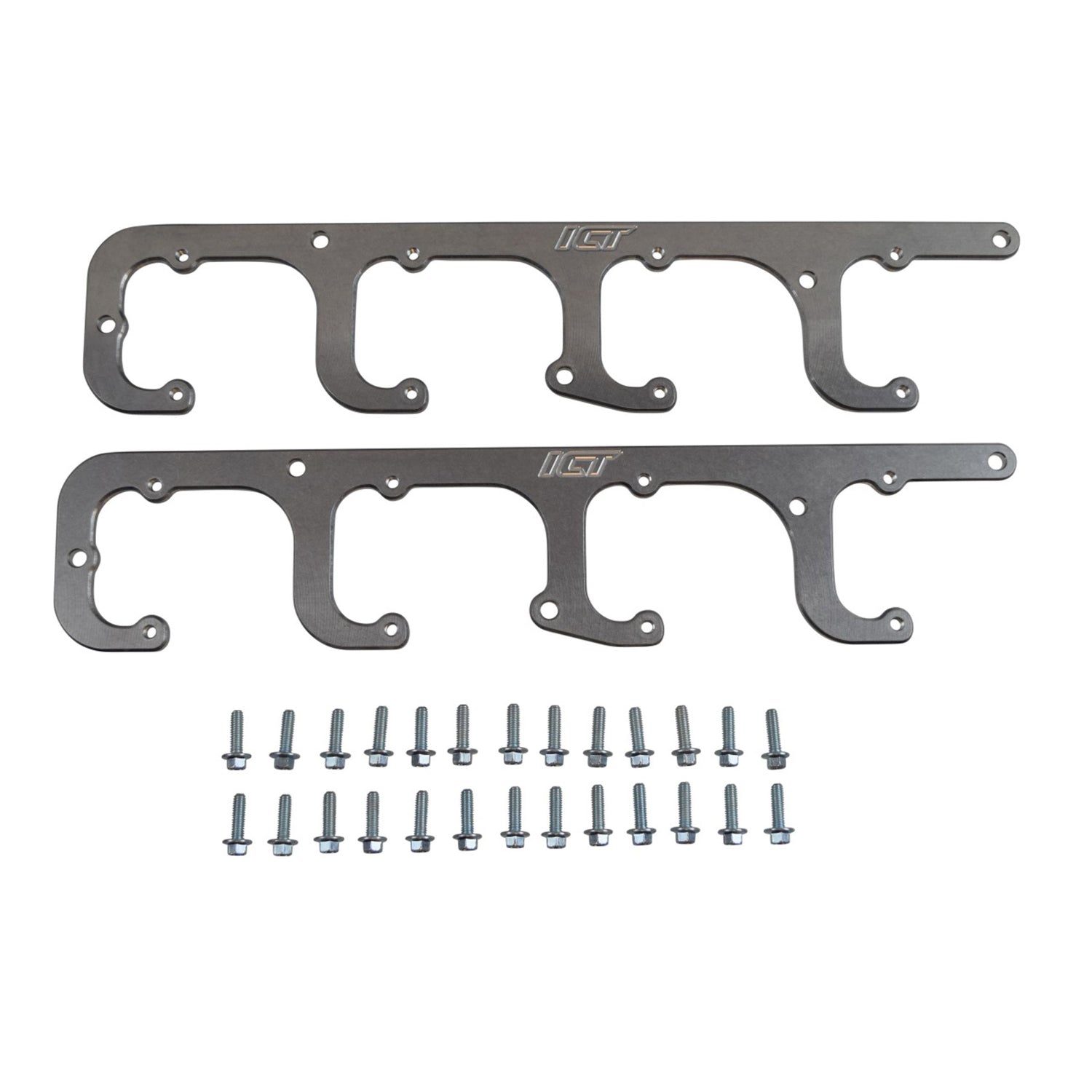 ICT Billet Ignition Coil Bracket - Coil Pack Style - Over Valve Cover - GM LS-Series (Pair)