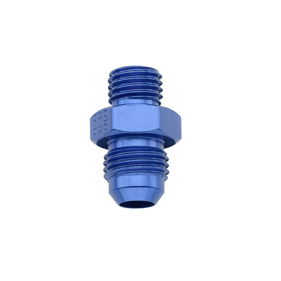 Fragola 6 AN Male to 12 mm x 1.25 Male Straight Adapter - Blue Anodized