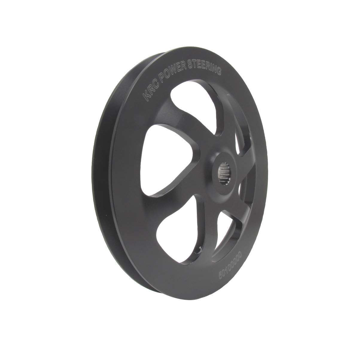 KRC 6.0" V-Belt Power Steering Pump Pulley - GM Offset - (For KRC Cast Iron Pumps Only)
