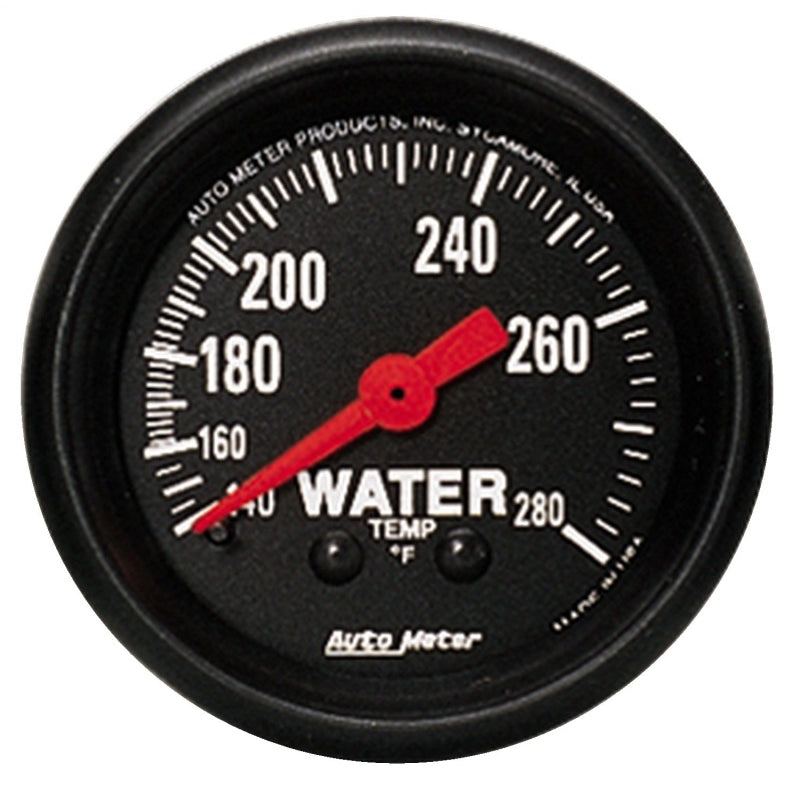 Auto Meter Z-Series 140-280 Degree F Water Temperature Gauge - Mechanical