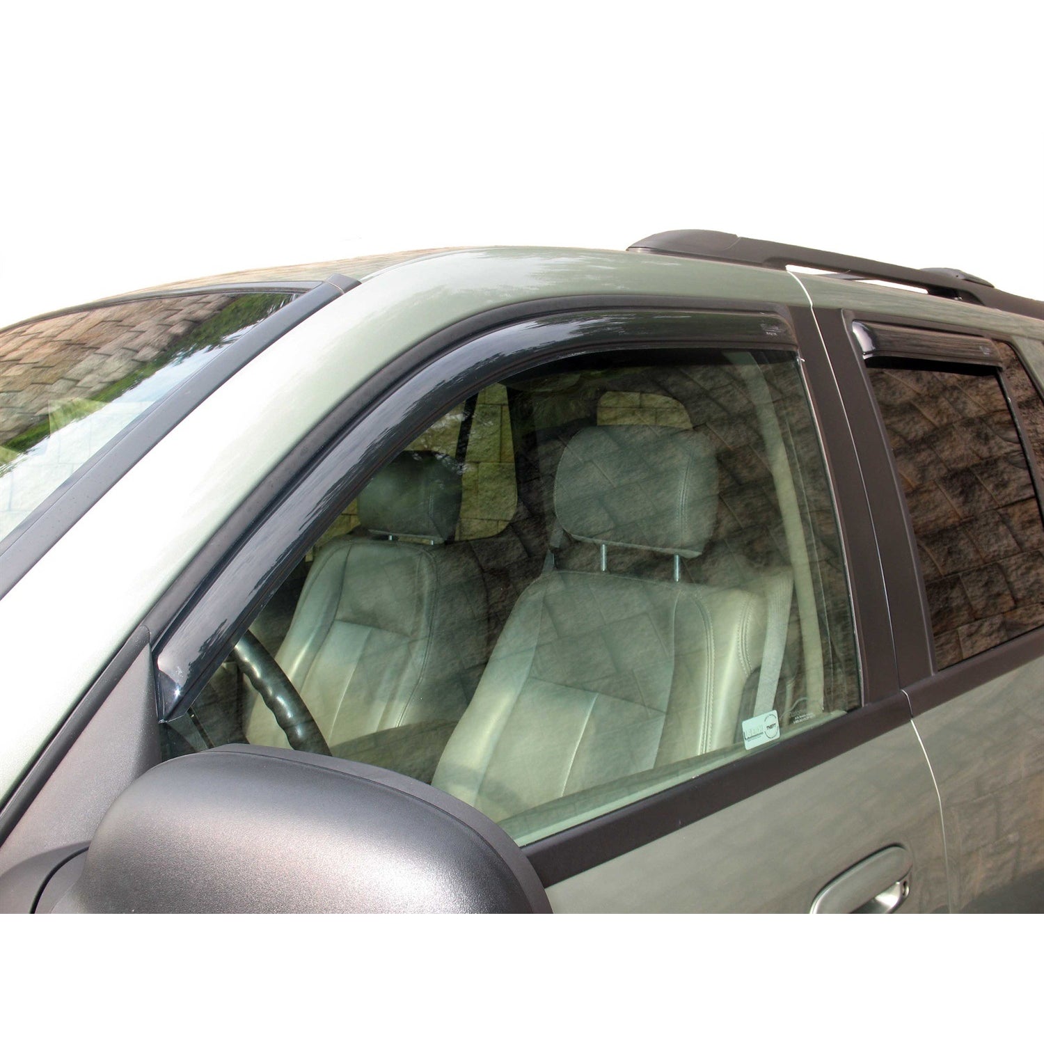 Auto Ventshade Front / Rear In-Channel Ventvisor - Stick-On - Dark Smoke - GM Compact SUV / Isuzu Ascender 2002-09