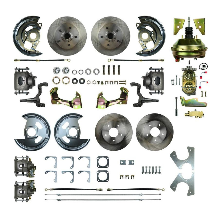 Right Stuff Detailing 4 Wheel Power Disc Conversion Brake System Complete 1 Piston 11.00" Rotors - Offset Hat