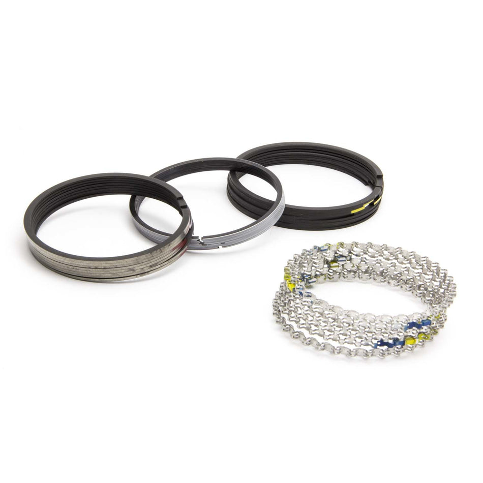 Speed-Pro Standard Gap Plasma Moly Piston Ring Set - 4.000" Bore - Top Ring: 5/64", 2nd Ring: 5/64", Oil Ring: 3/16", Oil Tension Ring: Standard