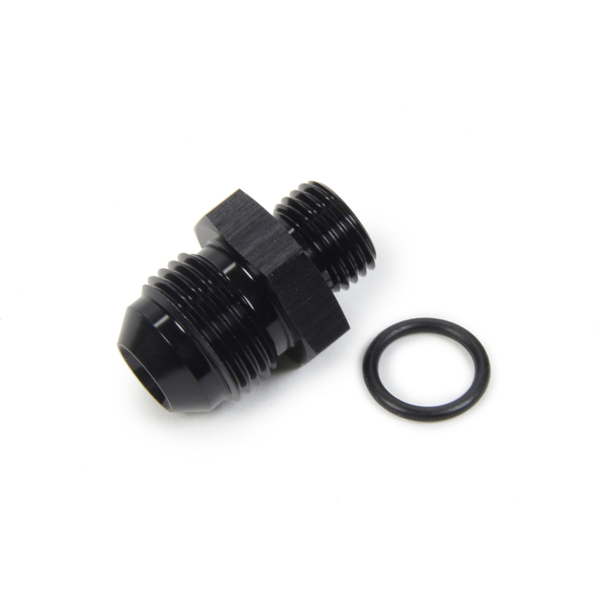 Triple X Race Co. Adapter Fitting Straight 8 AN Male to 6 AN Male O-Ring Aluminum - Black Anodize