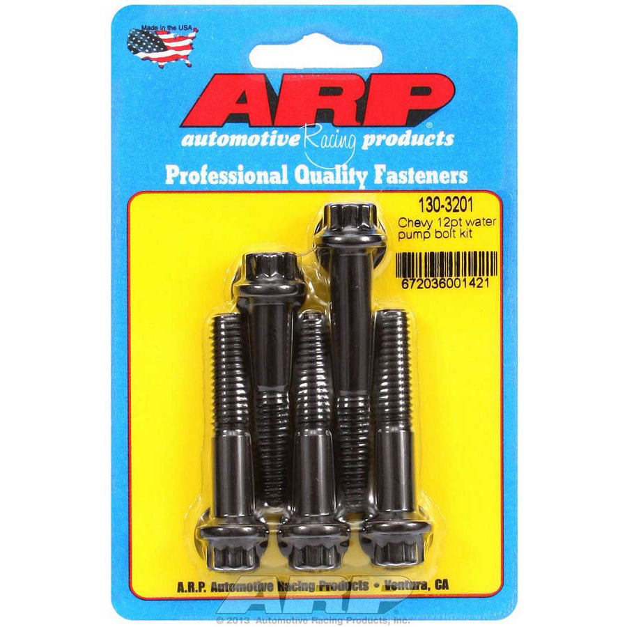 ARP Black Oxide Water Pump Bolt Kit - All Chevy V8 - 12-Point