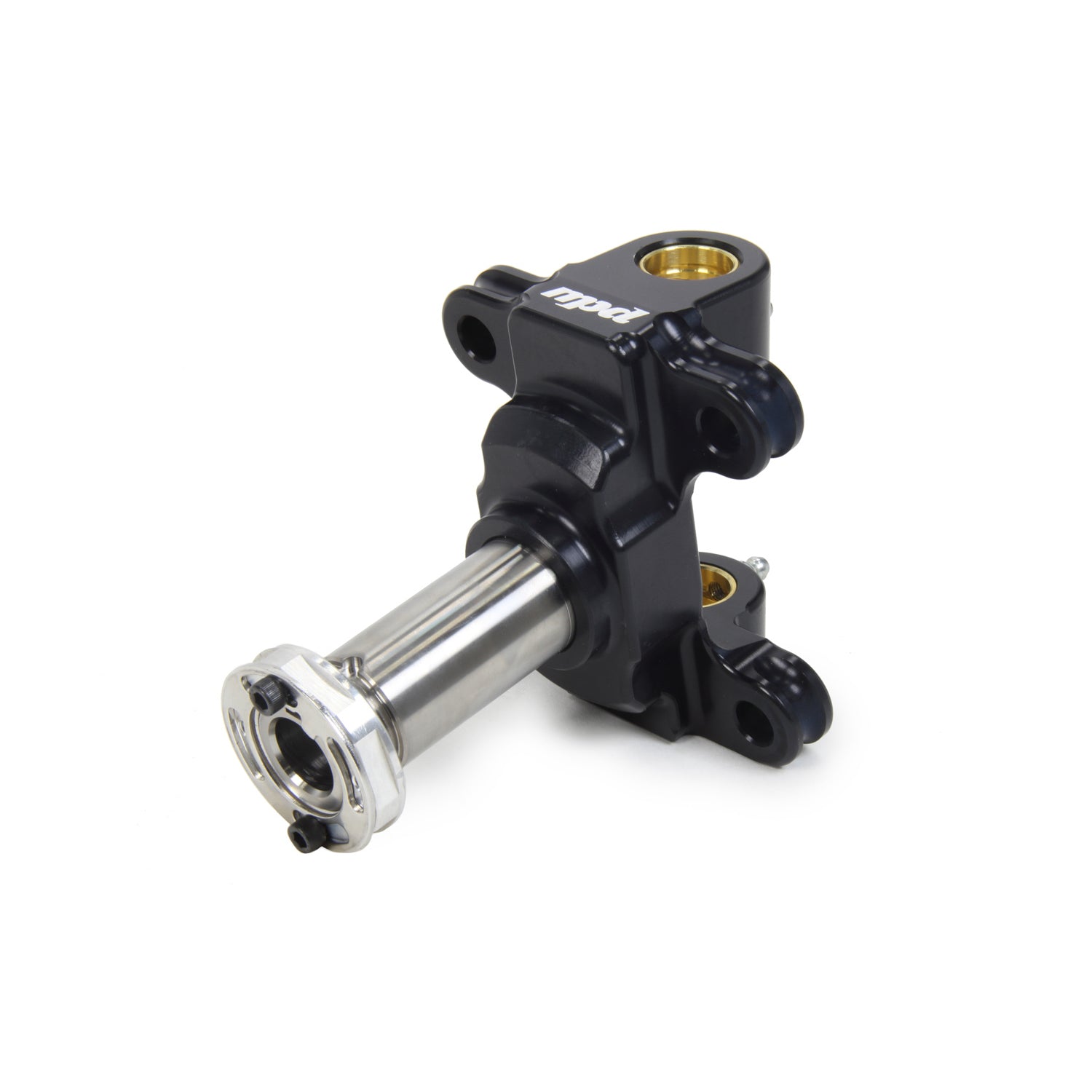 MPD Spindle - 10 Degree Titanium Snout - Steel Locknut Included - 4 Ear - Aluminum/Titanium - Black/Natural - Midget