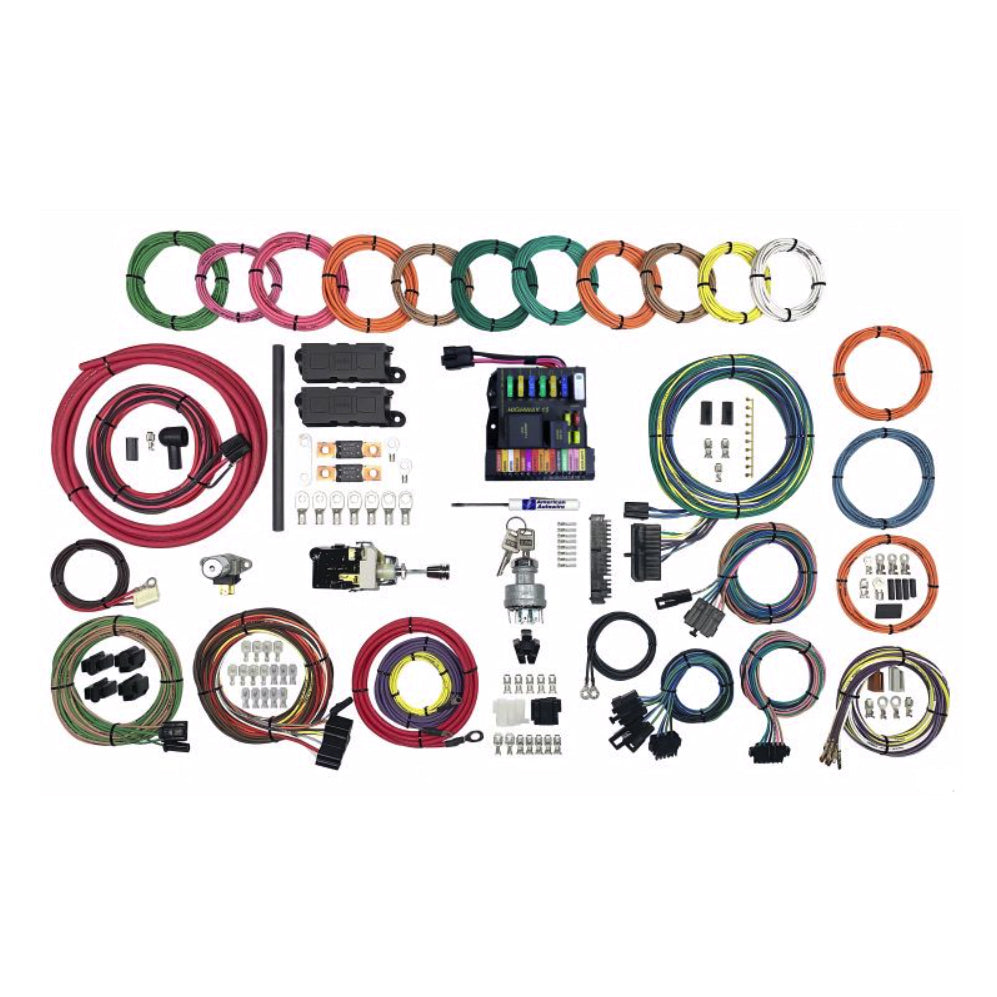 American Autowire Highway 15 Plus Car Wiring Harness - Complete - 15 Power Outlets - GM Color Code - Universal