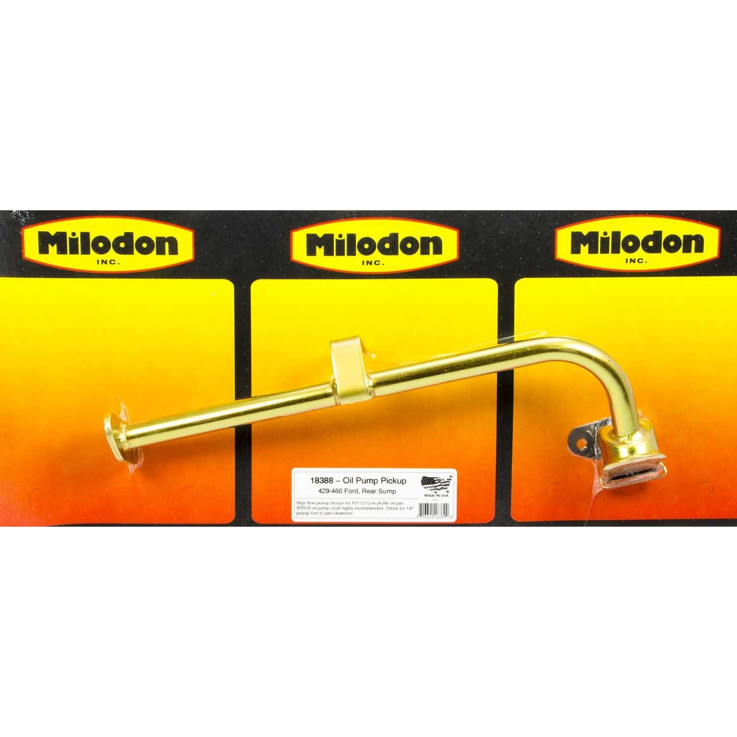Milodon Street / Strip Bolt-On Oil Pump Pickup - 8 in Deep Pan - Big Block Ford