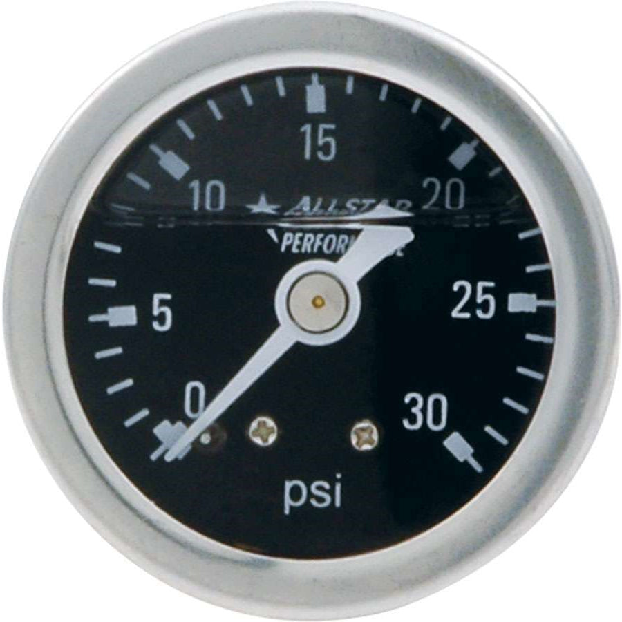Allstar Performance 0-30 PSI 1-1/2" Gauge - Glycerin Filled