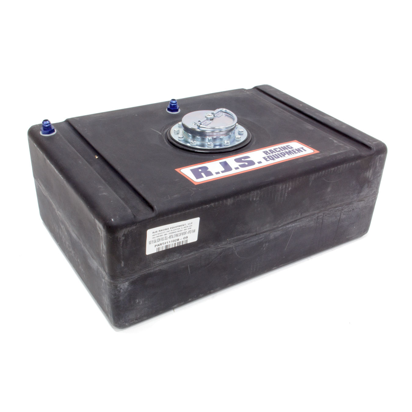 RJS Racing Equipment Economy Fuel Cell 15 gal 25-1/2 x 17-1/2 x 9-1/2" Tall 8AN Male Outlet - 6AN Male Vent