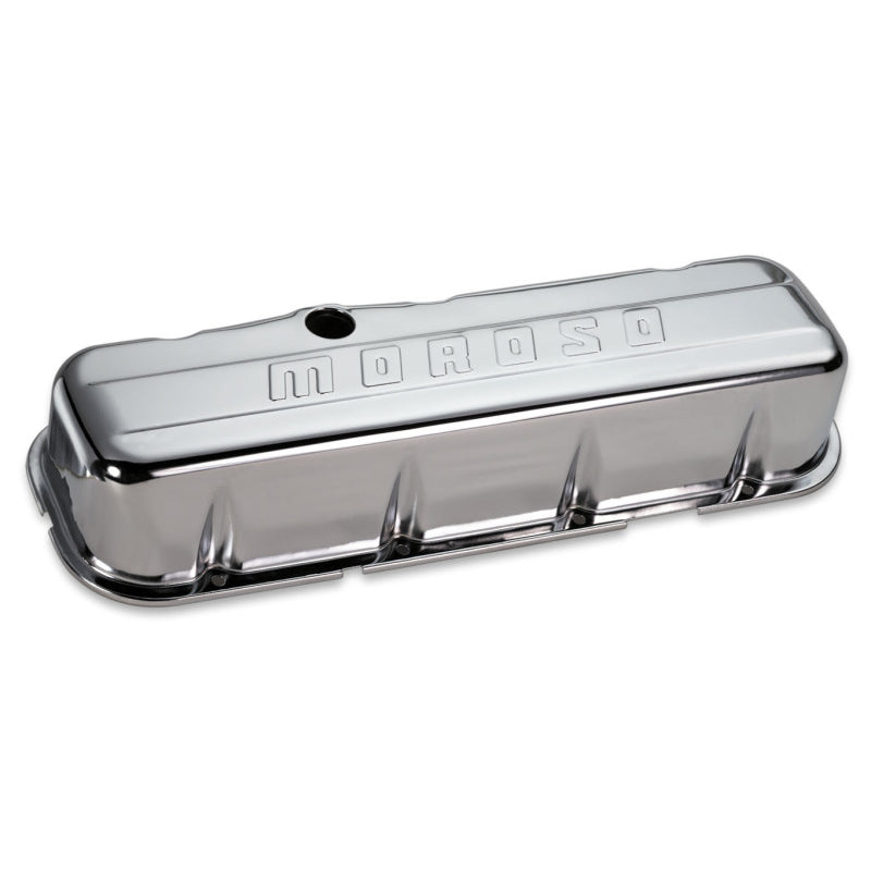 Moroso Chrome B/E Valve Covers BB Chevy Tall w/ Baffle