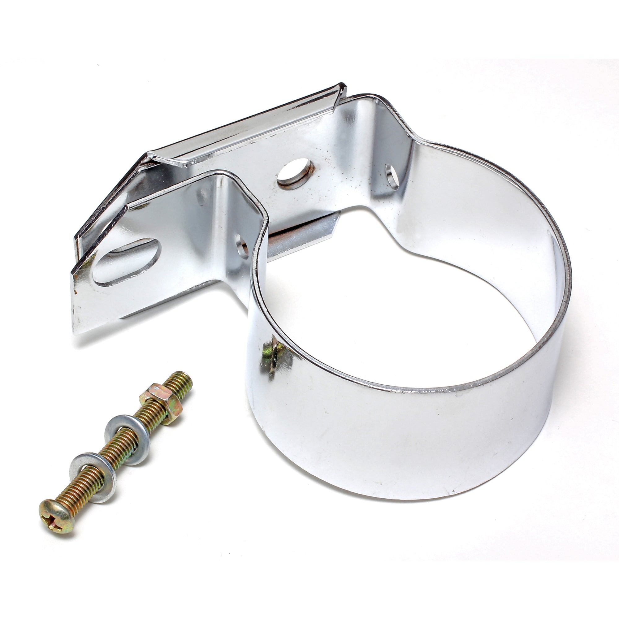 Trans-Dapt Canister Style Ignition Coil Bracket - Remote Mount - Steel - Chrome - Universal