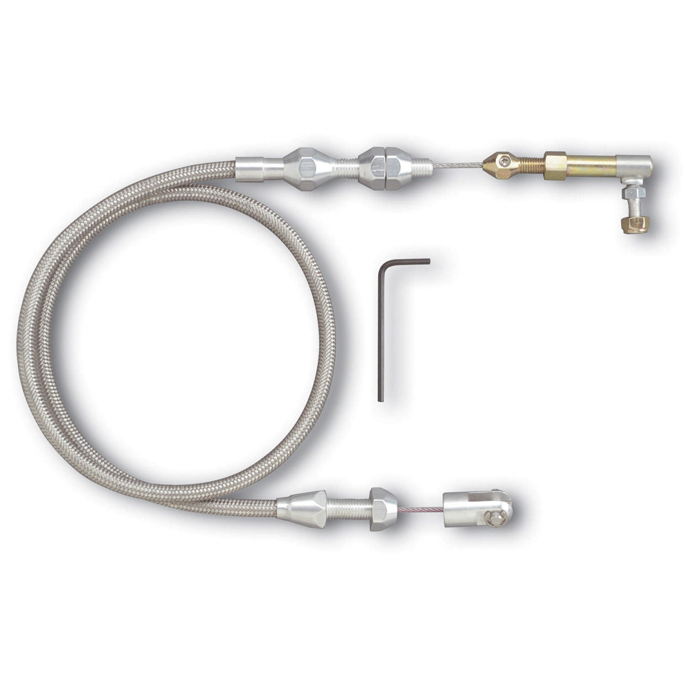 Lokar Hi-Tech Throttle Cable - 2 Ft. Long - - Braided Stainless Housing