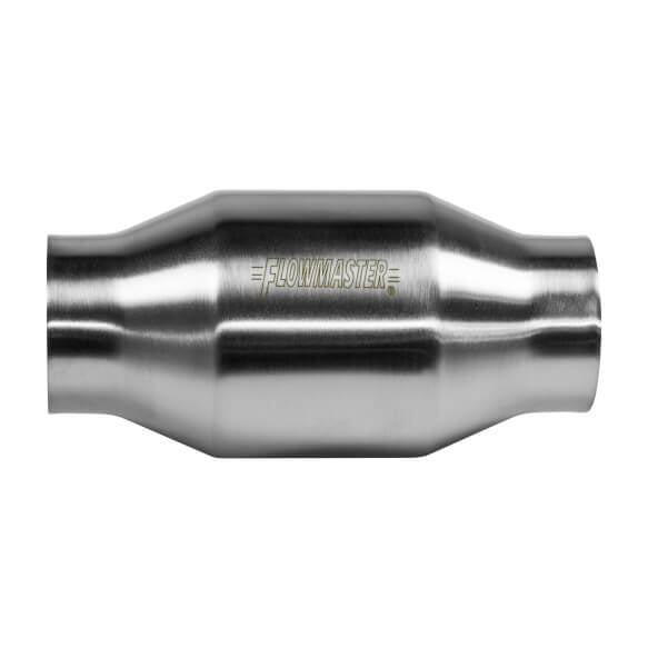 Flowmaster 200 Series 49 State Catalytic Converter - 2-1/2 in Inlet - 2-1/2 in Outlet - 4 x 3-1/2 in Case - 8 in Long - Universal