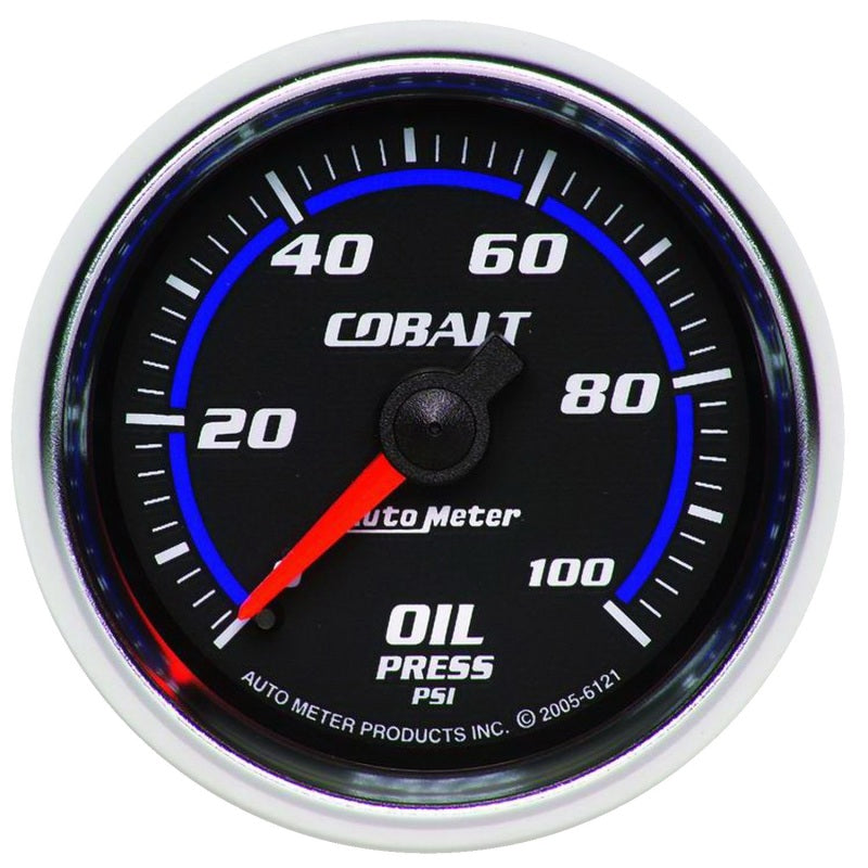 Auto Meter Cobalt Mechanical Oil Pressure Gauge - 2-1/16"