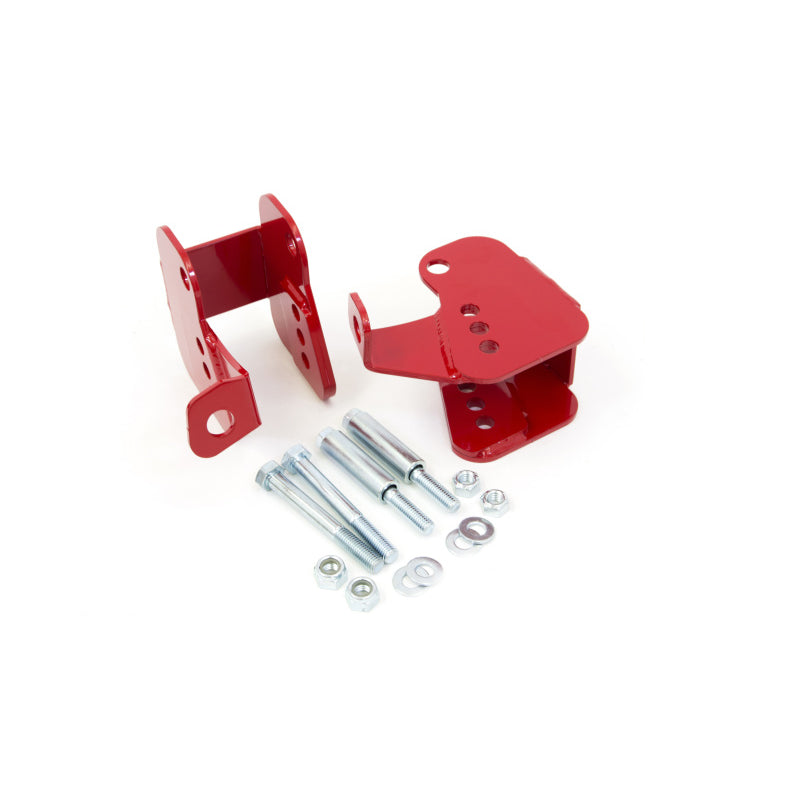 UMI Performance 1982-2002 GM F-Body Lower Control Arm Relocation Brackets - Bolt-In - Red