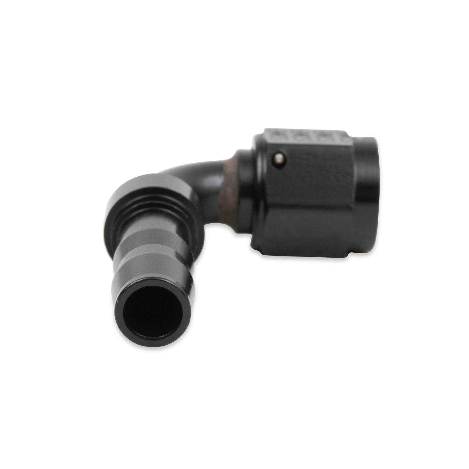 Earl's Super Stock 90° Hose End - 6 AN Hose Crimp to 6 AN Female - Aluminum - Black Anodize