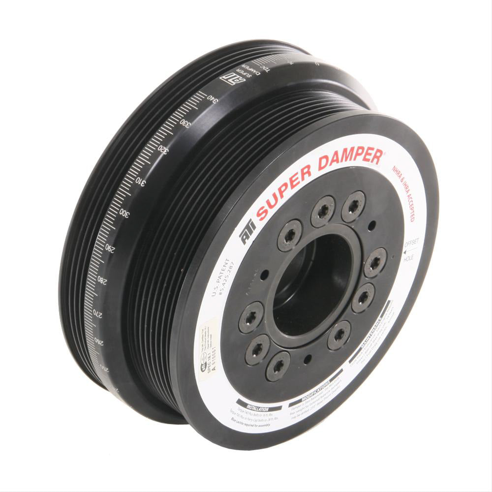 ATI Super Damper Harmonic Balancer - 6.730" OD - SFI 18.1 - Internal Balance - Aluminum/Steel - Black - GM LS-Series