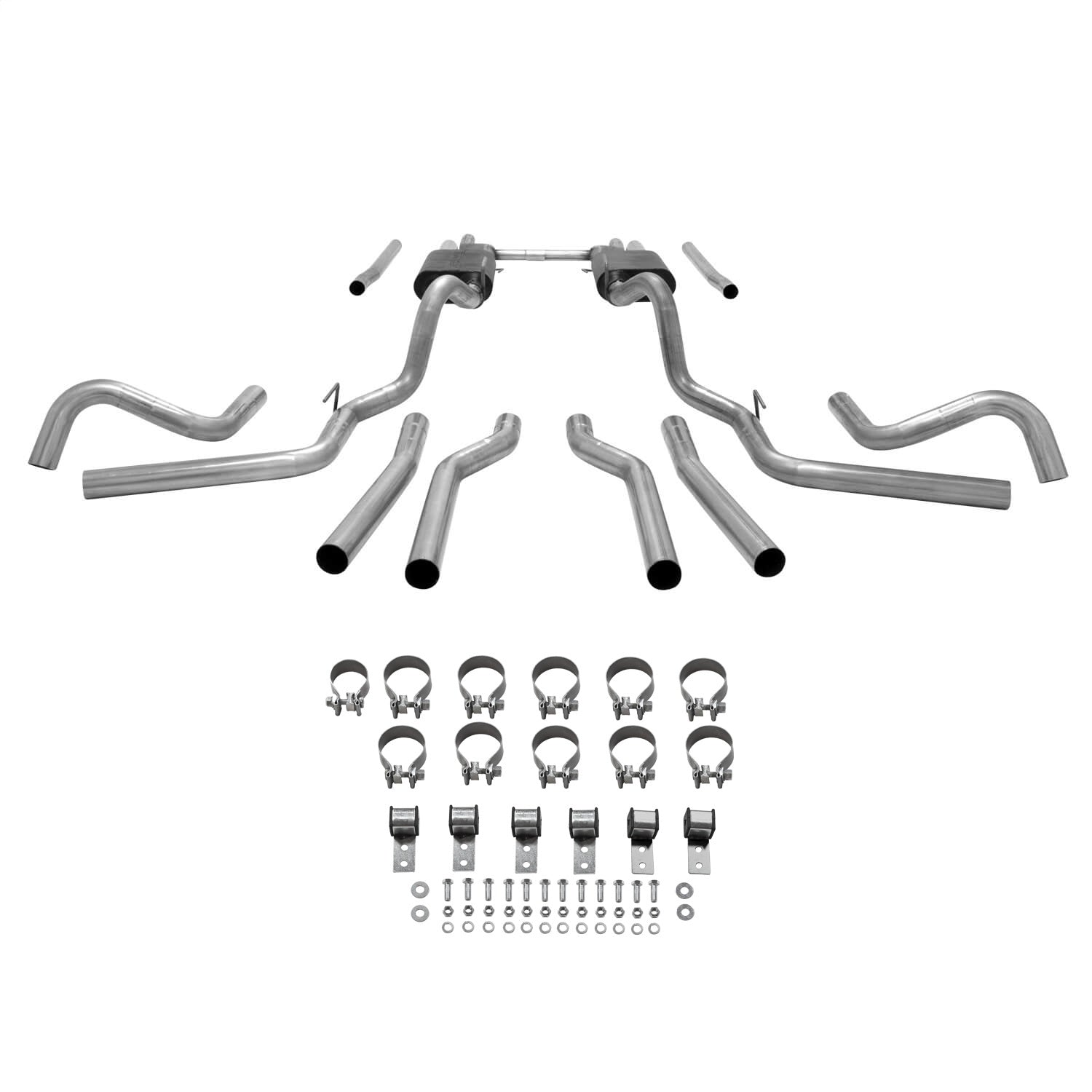 Flowmaster American Thunder Exhaust System Header Back 2-1/2" Tailpipe 2-1/2" Tips - Stainless