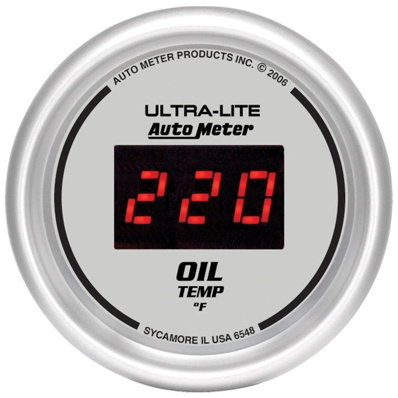 Auto Meter Ultra-Lite Digital Oil Temperature Gauge - 2-1/16 in.
