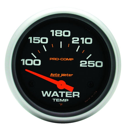 Auto Meter Pro-Comp Electric Water Temperature Gauge - 2-5/8" - 100-250